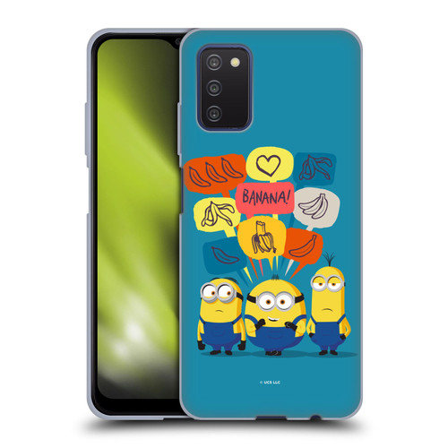 Minions Rise of Gru(2021) Graphics Speech Bubbles Soft Gel Case for Samsung Galaxy A03s (2021)