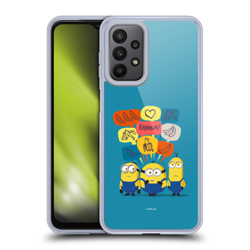 Minions Rise of Gru(2021) Graphics Speech Bubbles Soft Gel Case for Samsung Galaxy A23 / 5G (2022)