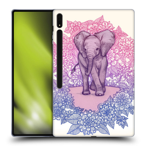 Micklyn Le Feuvre Animals Cute Baby Elephant Soft Gel Case for Samsung Galaxy Tab S8 Ultra