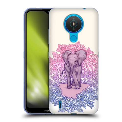Micklyn Le Feuvre Animals Cute Baby Elephant Soft Gel Case for Nokia 1.4