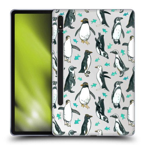 Micklyn Le Feuvre Animals 2 Little Penguins And Fish Soft Gel Case for Samsung Galaxy Tab S8