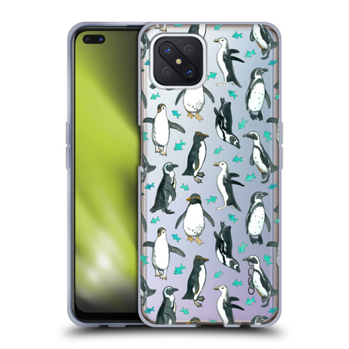 Micklyn Le Feuvre Animals 2 Little Penguins And Fish Soft Gel Case for OPPO Reno4 Z 5G
