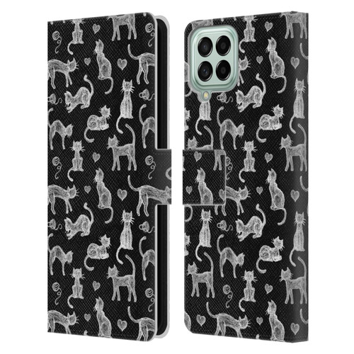 Micklyn Le Feuvre Animals Teachers Pet Chalkboard Cats Leather Book Wallet Case Cover For Samsung Galaxy M33 (2022)