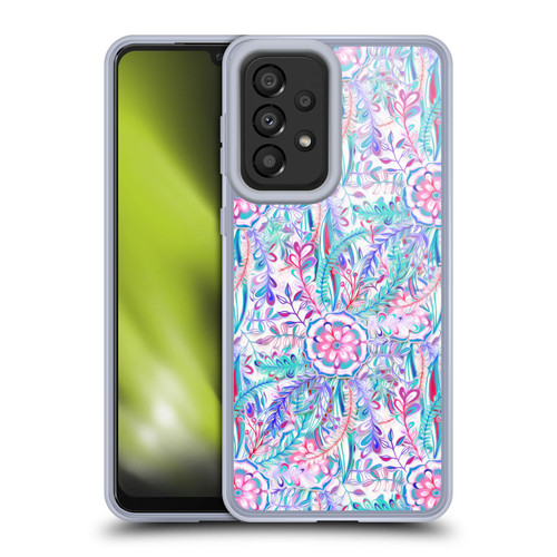 Micklyn Le Feuvre Florals Burst in Pink and Teal Soft Gel Case for Samsung Galaxy A33 5G (2022)