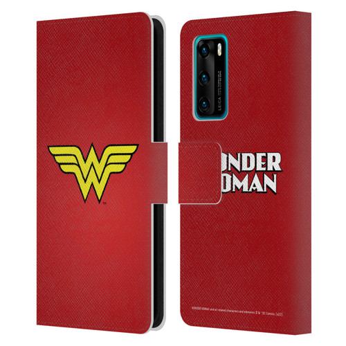 Wonder Woman DC Comics Logos Classic Leather Book Wallet Case Cover For Huawei P40 5G