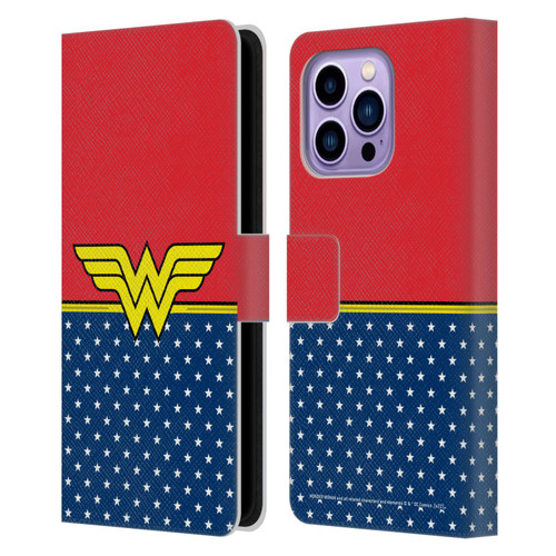 Wonder Woman DC Comics Logos Costume Leather Book Wallet Case Cover For Apple iPhone 14 Pro Max