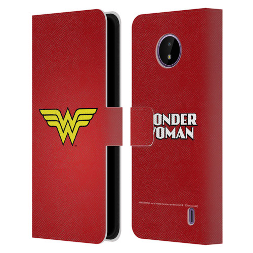 Wonder Woman DC Comics Logos Classic Leather Book Wallet Case Cover For Nokia C10 / C20