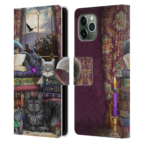Brigid Ashwood Cats Storytime Cats And Books Leather Book Wallet Case Cover For Apple iPhone 11 Pro