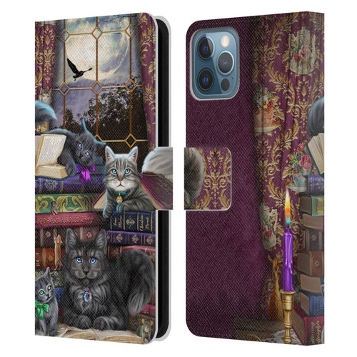 Brigid Ashwood Cats Storytime Cats And Books Leather Book Wallet Case Cover For Apple iPhone 12 / iPhone 12 Pro