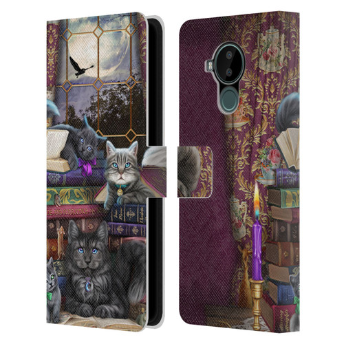 Brigid Ashwood Cats Storytime Cats And Books Leather Book Wallet Case Cover For Nokia C30