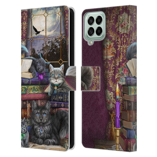 Brigid Ashwood Cats Storytime Cats And Books Leather Book Wallet Case Cover For Samsung Galaxy M33 (2022)