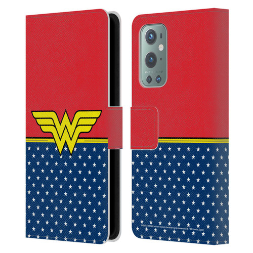 Wonder Woman DC Comics Logos Costume Leather Book Wallet Case Cover For OnePlus 9