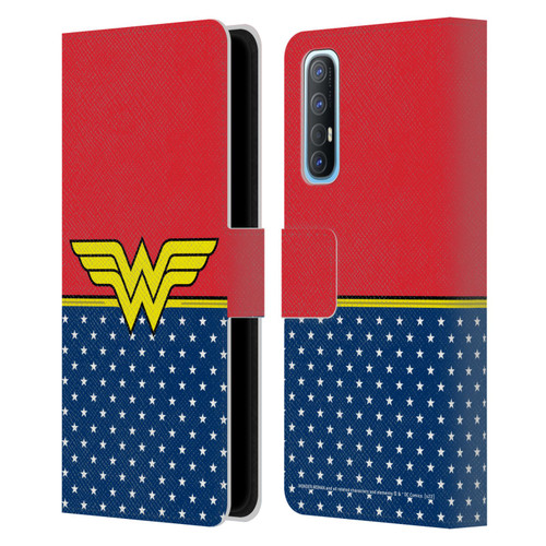 Wonder Woman DC Comics Logos Costume Leather Book Wallet Case Cover For OPPO Find X2 Neo 5G