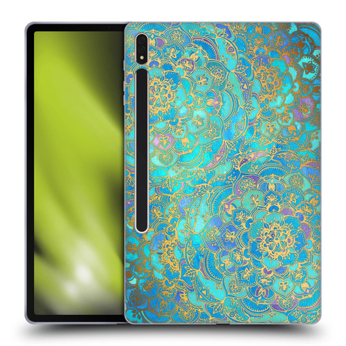 Micklyn Le Feuvre Mandala Sapphire and Jade Soft Gel Case for Samsung Galaxy Tab S8 Plus