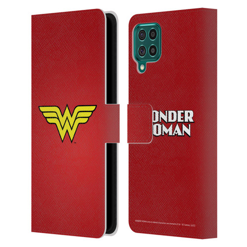 Wonder Woman DC Comics Logos Classic Leather Book Wallet Case Cover For Samsung Galaxy F62 (2021)