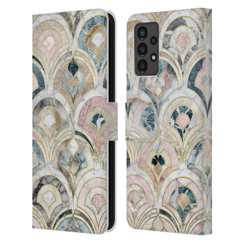 Micklyn Le Feuvre Marble Patterns Art Deco Tiles In Soft Pastels Leather Book Wallet Case Cover For Samsung Galaxy A13 (2022)