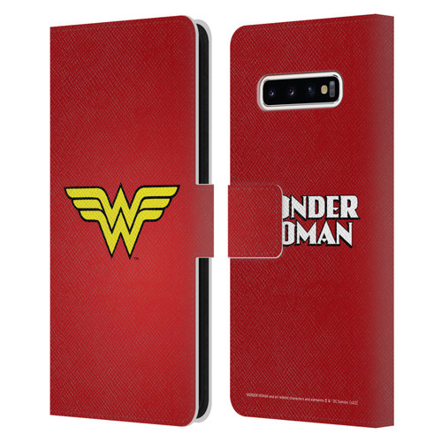 Wonder Woman DC Comics Logos Classic Leather Book Wallet Case Cover For Samsung Galaxy S10+ / S10 Plus