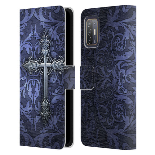 Brigid Ashwood Crosses Gothic Leather Book Wallet Case Cover For HTC Desire 21 Pro 5G