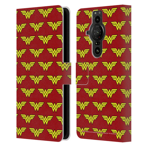 Wonder Woman DC Comics Logos Pattern Leather Book Wallet Case Cover For Sony Xperia Pro-I