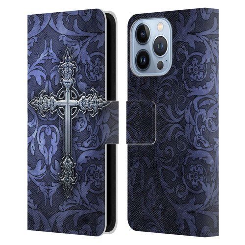 Brigid Ashwood Crosses Gothic Leather Book Wallet Case Cover For Apple iPhone 13 Pro