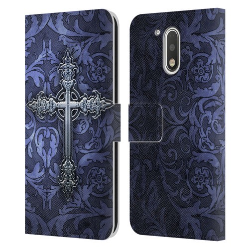 Brigid Ashwood Crosses Gothic Leather Book Wallet Case Cover For Motorola Moto G41