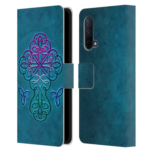 Brigid Ashwood Crosses Celtic Leather Book Wallet Case Cover For OnePlus Nord CE 5G