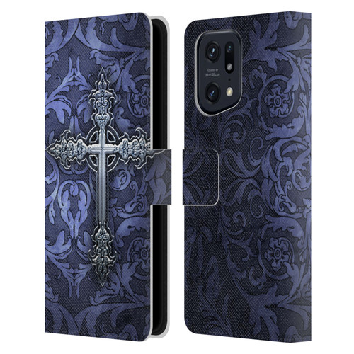 Brigid Ashwood Crosses Gothic Leather Book Wallet Case Cover For OPPO Find X5 Pro