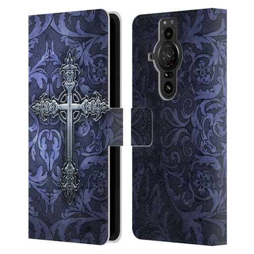 Brigid Ashwood Crosses Gothic Leather Book Wallet Case Cover For Sony Xperia Pro-I
