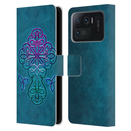 Brigid Ashwood Crosses Celtic Leather Book Wallet Case Cover For Xiaomi Mi 11 Ultra