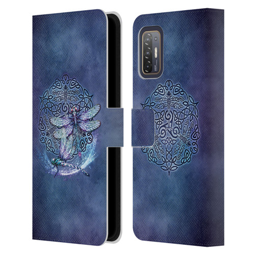 Brigid Ashwood Celtic Wisdom Dragonfly Leather Book Wallet Case Cover For HTC Desire 21 Pro 5G