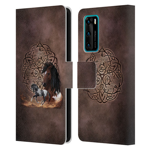 Brigid Ashwood Celtic Wisdom Horse Leather Book Wallet Case Cover For Huawei P40 5G