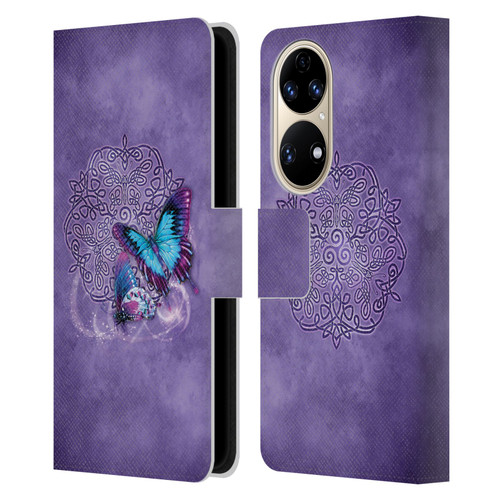 Brigid Ashwood Celtic Wisdom Butterfly Leather Book Wallet Case Cover For Huawei P50