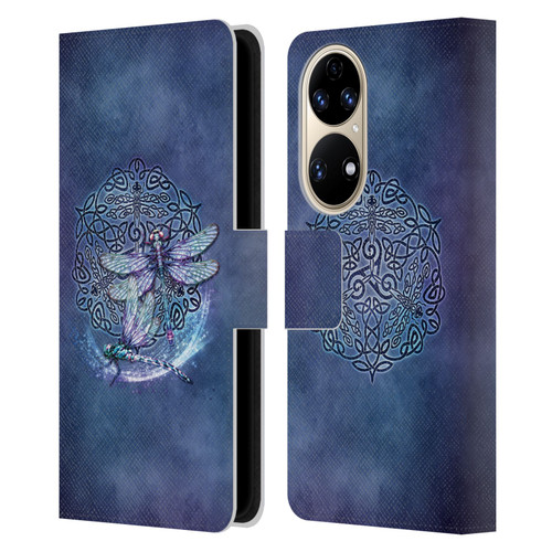 Brigid Ashwood Celtic Wisdom Dragonfly Leather Book Wallet Case Cover For Huawei P50