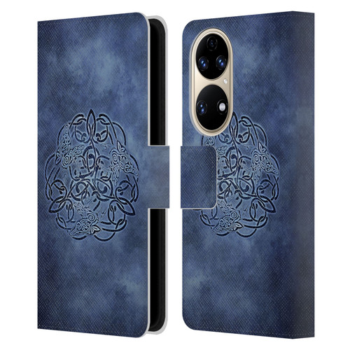 Brigid Ashwood Celtic Wisdom Knot Raven Leather Book Wallet Case Cover For Huawei P50