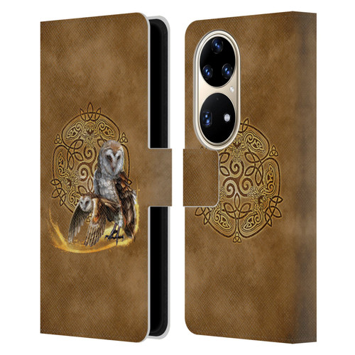 Brigid Ashwood Celtic Wisdom Owl Leather Book Wallet Case Cover For Huawei P50 Pro