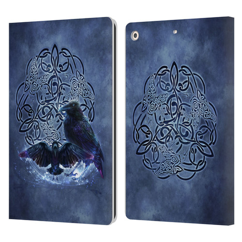 Brigid Ashwood Celtic Wisdom Raven Leather Book Wallet Case Cover For Apple iPad 10.2 2019/2020/2021