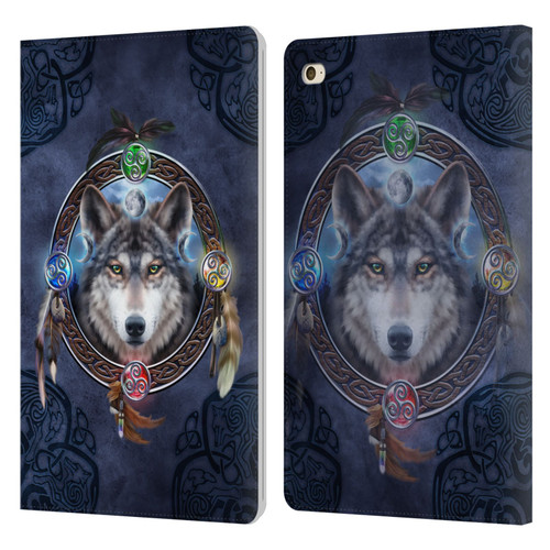 Brigid Ashwood Celtic Wisdom Wolf Guide Leather Book Wallet Case Cover For Apple iPad mini 4