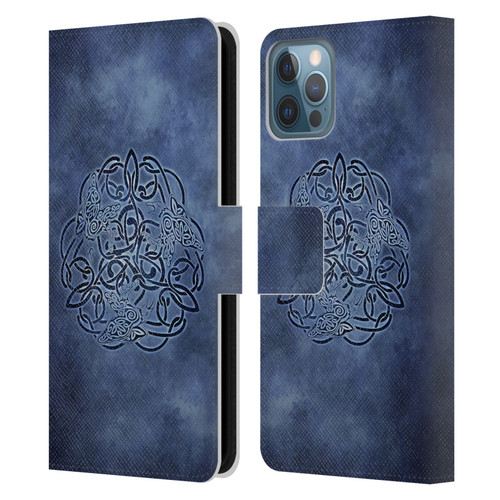 Brigid Ashwood Celtic Wisdom Knot Raven Leather Book Wallet Case Cover For Apple iPhone 12 / iPhone 12 Pro