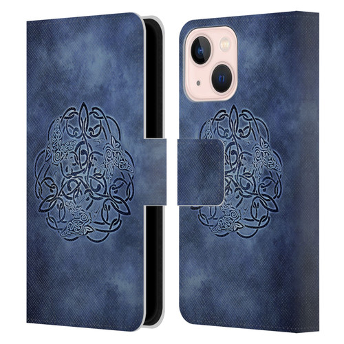 Brigid Ashwood Celtic Wisdom Knot Raven Leather Book Wallet Case Cover For Apple iPhone 13 Mini