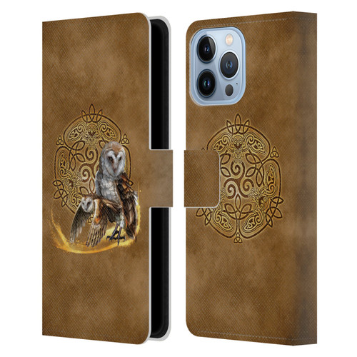 Brigid Ashwood Celtic Wisdom Owl Leather Book Wallet Case Cover For Apple iPhone 13 Pro Max