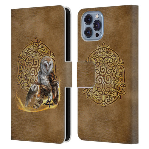 Brigid Ashwood Celtic Wisdom Owl Leather Book Wallet Case Cover For Apple iPhone 14