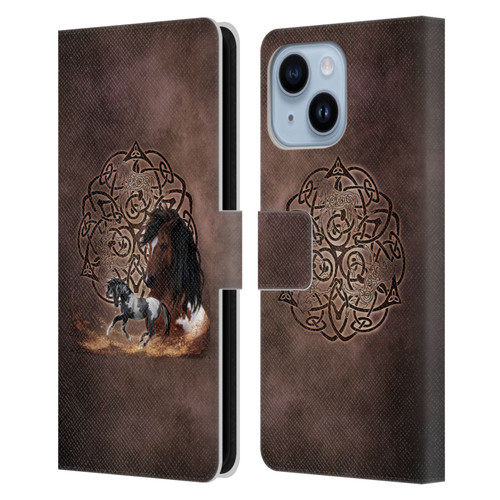 Brigid Ashwood Celtic Wisdom Horse Leather Book Wallet Case Cover For Apple iPhone 14 Plus