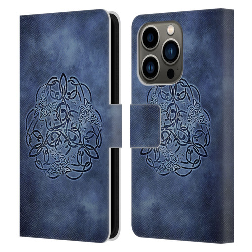 Brigid Ashwood Celtic Wisdom Knot Raven Leather Book Wallet Case Cover For Apple iPhone 14 Pro