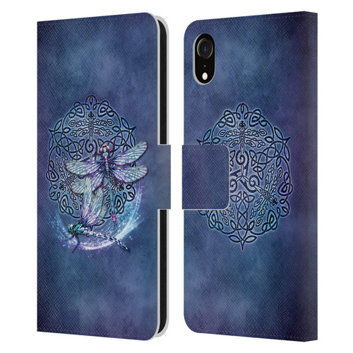 Brigid Ashwood Celtic Wisdom Dragonfly Leather Book Wallet Case Cover For Apple iPhone XR
