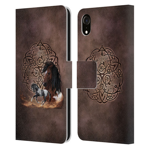 Brigid Ashwood Celtic Wisdom Horse Leather Book Wallet Case Cover For Apple iPhone XR