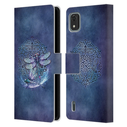 Brigid Ashwood Celtic Wisdom Dragonfly Leather Book Wallet Case Cover For Nokia C2 2nd Edition