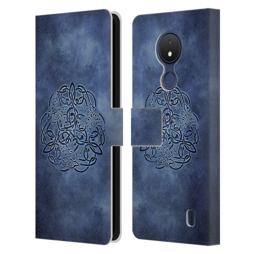 Brigid Ashwood Celtic Wisdom Knot Raven Leather Book Wallet Case Cover For Nokia C21