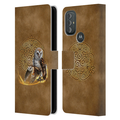 Brigid Ashwood Celtic Wisdom Owl Leather Book Wallet Case Cover For Motorola Moto G10 / Moto G20 / Moto G30