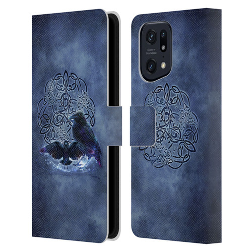 Brigid Ashwood Celtic Wisdom Raven Leather Book Wallet Case Cover For OPPO Find X5 Pro