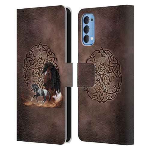 Brigid Ashwood Celtic Wisdom Horse Leather Book Wallet Case Cover For OPPO Reno 4 5G